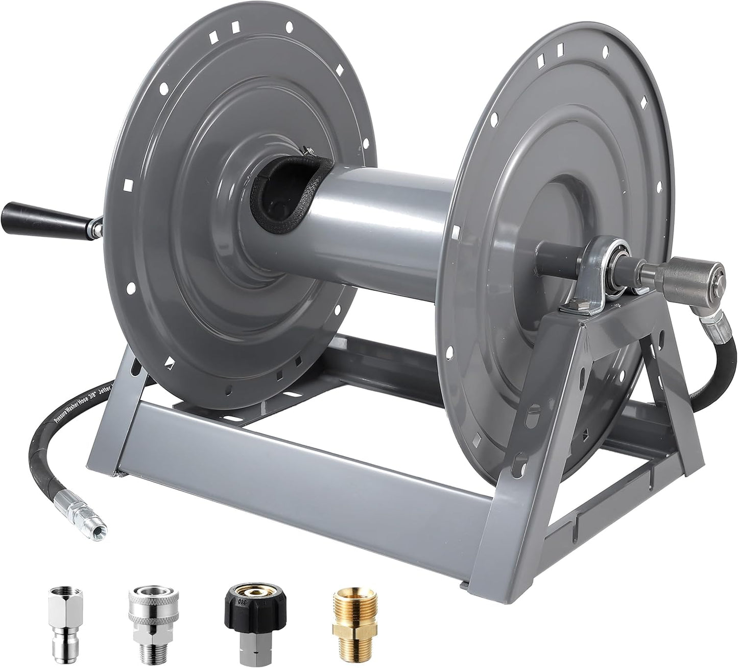 Pressure Washer Hose Reel with Hose 1/4"×100ft, Auto Rewind 3600PSI