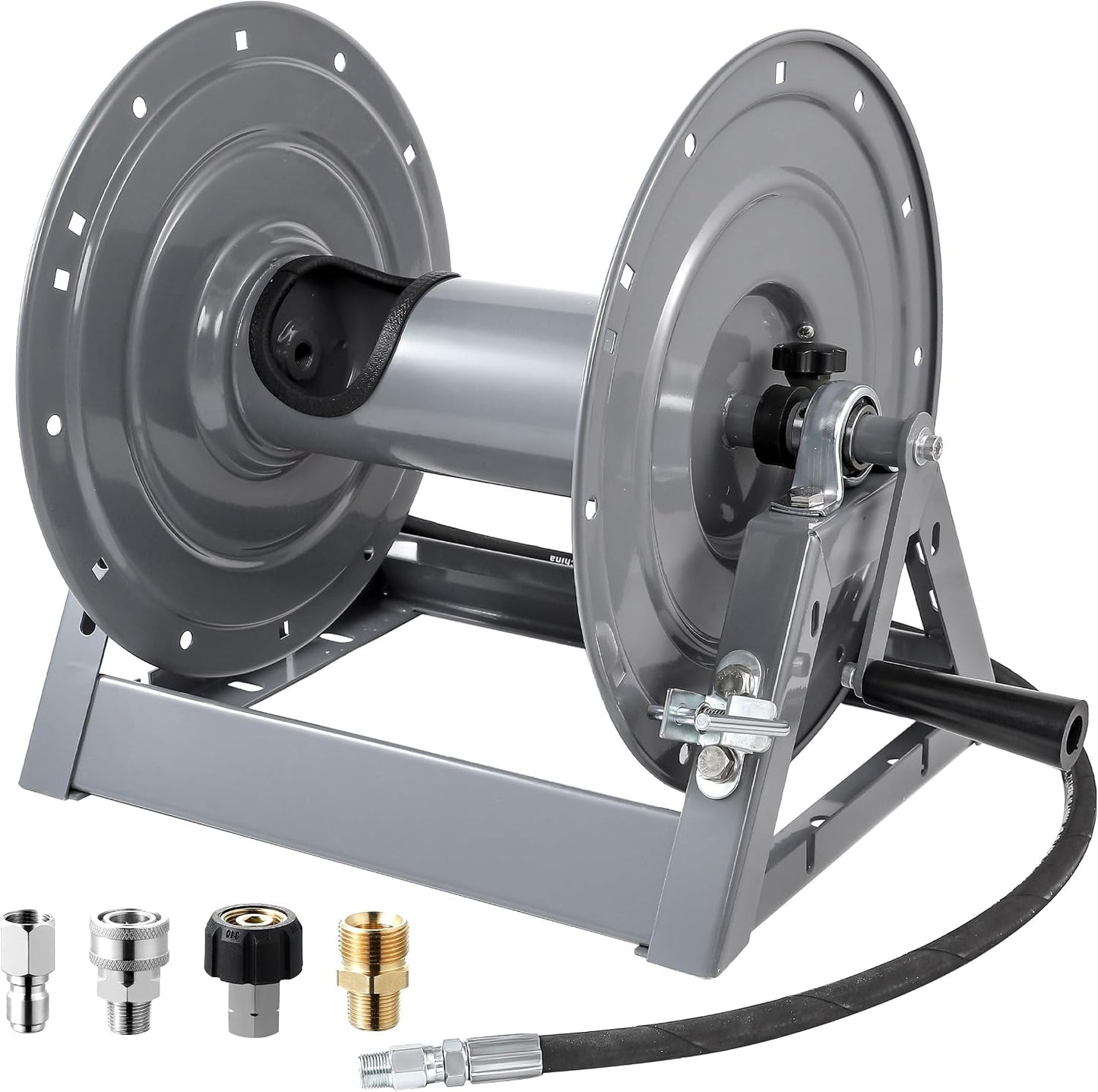Pressure Washer Hose Reel with Hose 1/4"×100ft, Auto Rewind 3600PSI