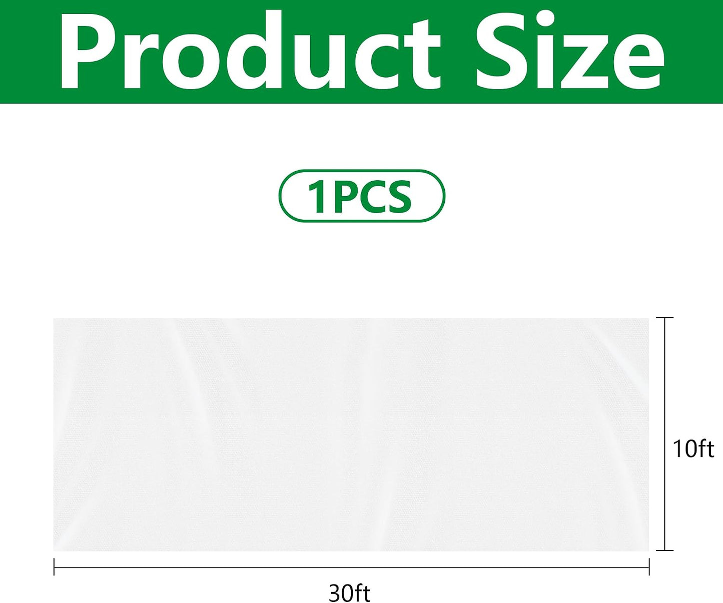 30 x 10 Ft Plant Sun Protection Cloth, Non-Woven Garden Plant Shade Cloth