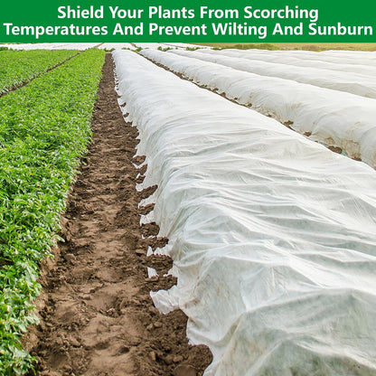 30 x 10 Ft Plant Sun Protection Cloth, Non-Woven Garden Plant Shade Cloth