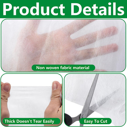 30 x 10 Ft Plant Sun Protection Cloth, Non-Woven Garden Plant Shade Cloth