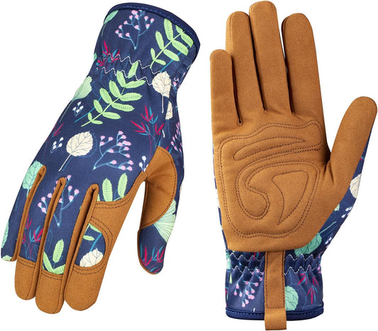Gardening Gloves for Women, Leather Garden Gloves