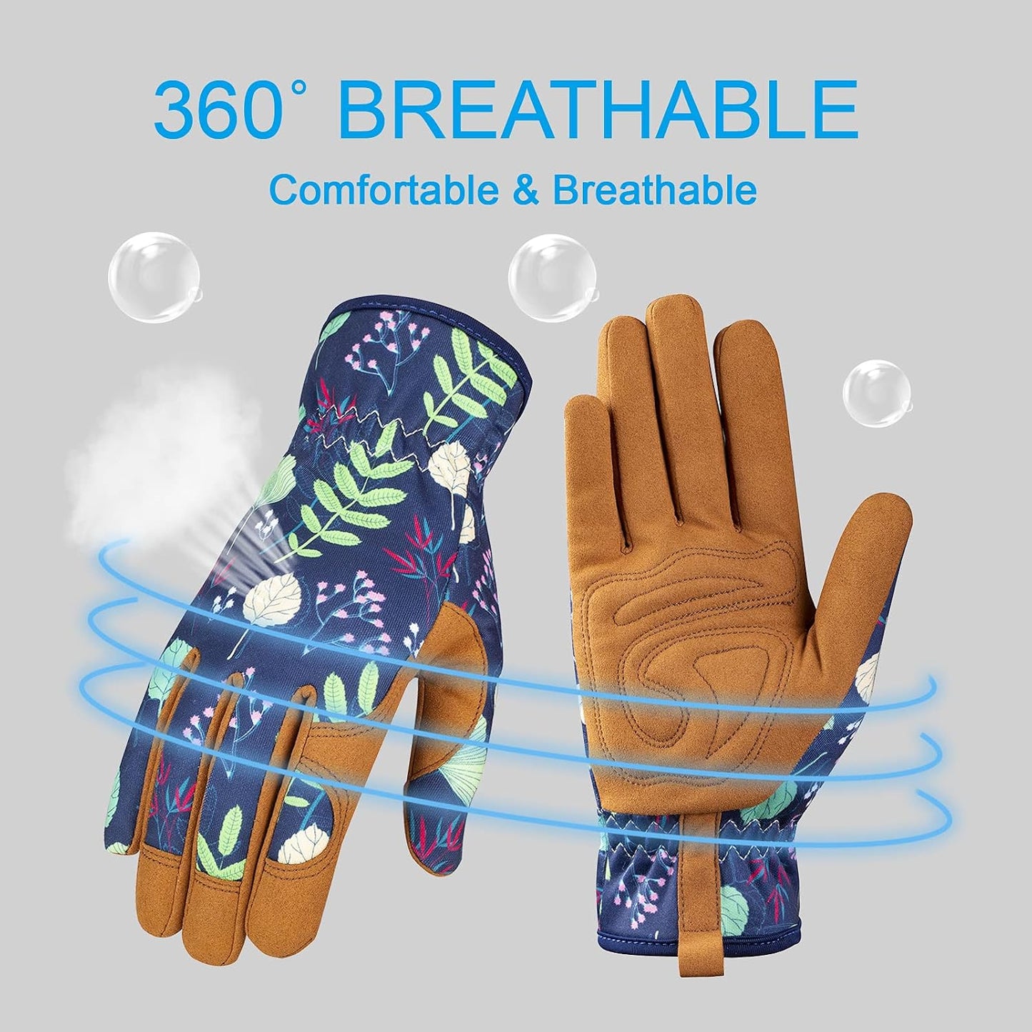 Gardening Gloves for Women, Leather Garden Gloves