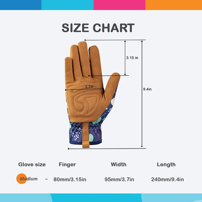 Gardening Gloves for Women, Leather Garden Gloves