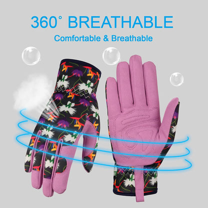 Gardening Gloves for Women, Leather Garden Gloves