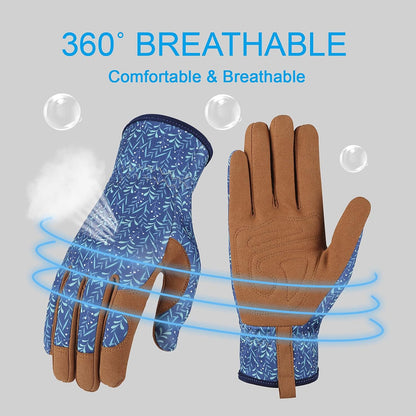 Gardening Gloves for Women, Leather Garden Gloves