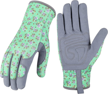 Gardening Gloves for Women, Leather Garden Gloves