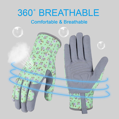 Gardening Gloves for Women, Leather Garden Gloves