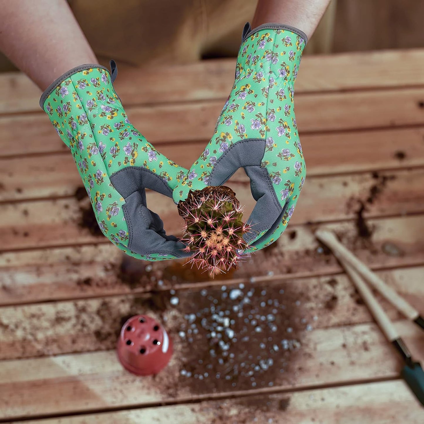 Gardening Gloves for Women, Leather Garden Gloves