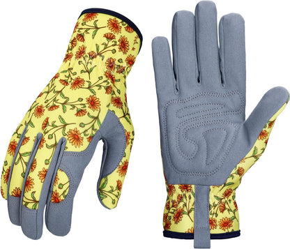 Gardening Gloves for Women, Leather Garden Gloves