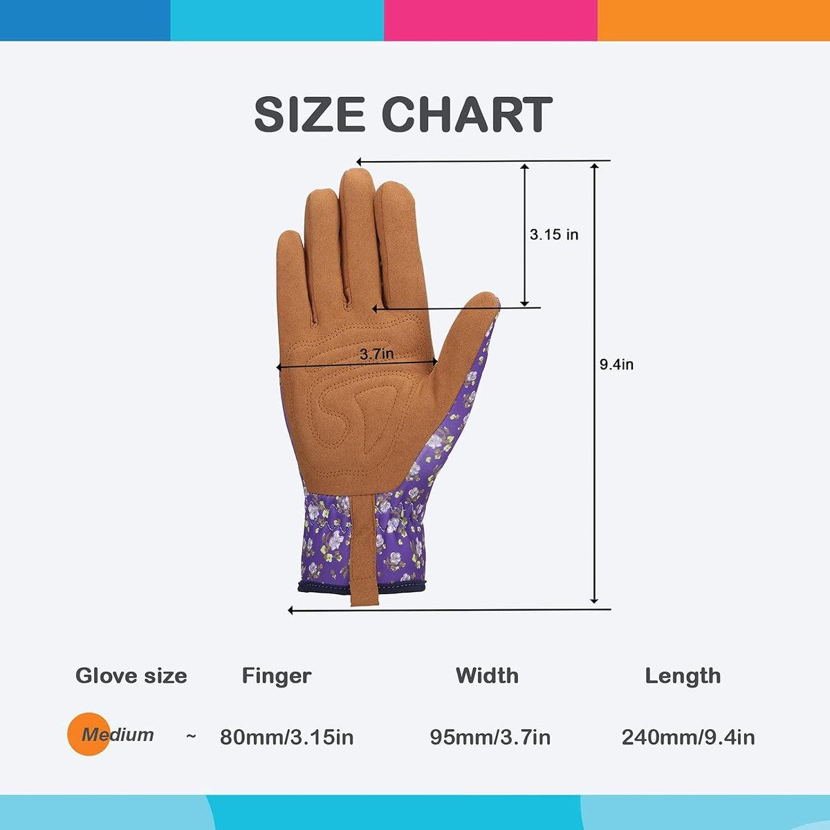 Gardening Gloves for Women, Leather Garden Gloves