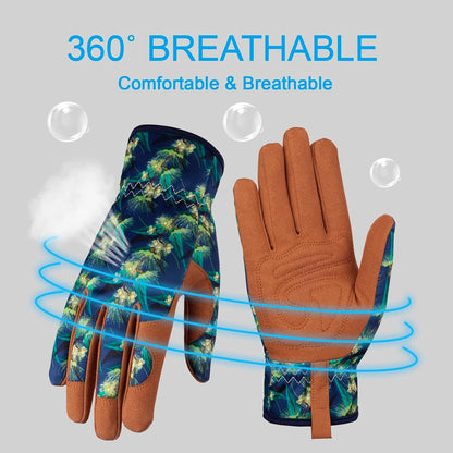 Gardening Gloves for Women, Leather Garden Gloves