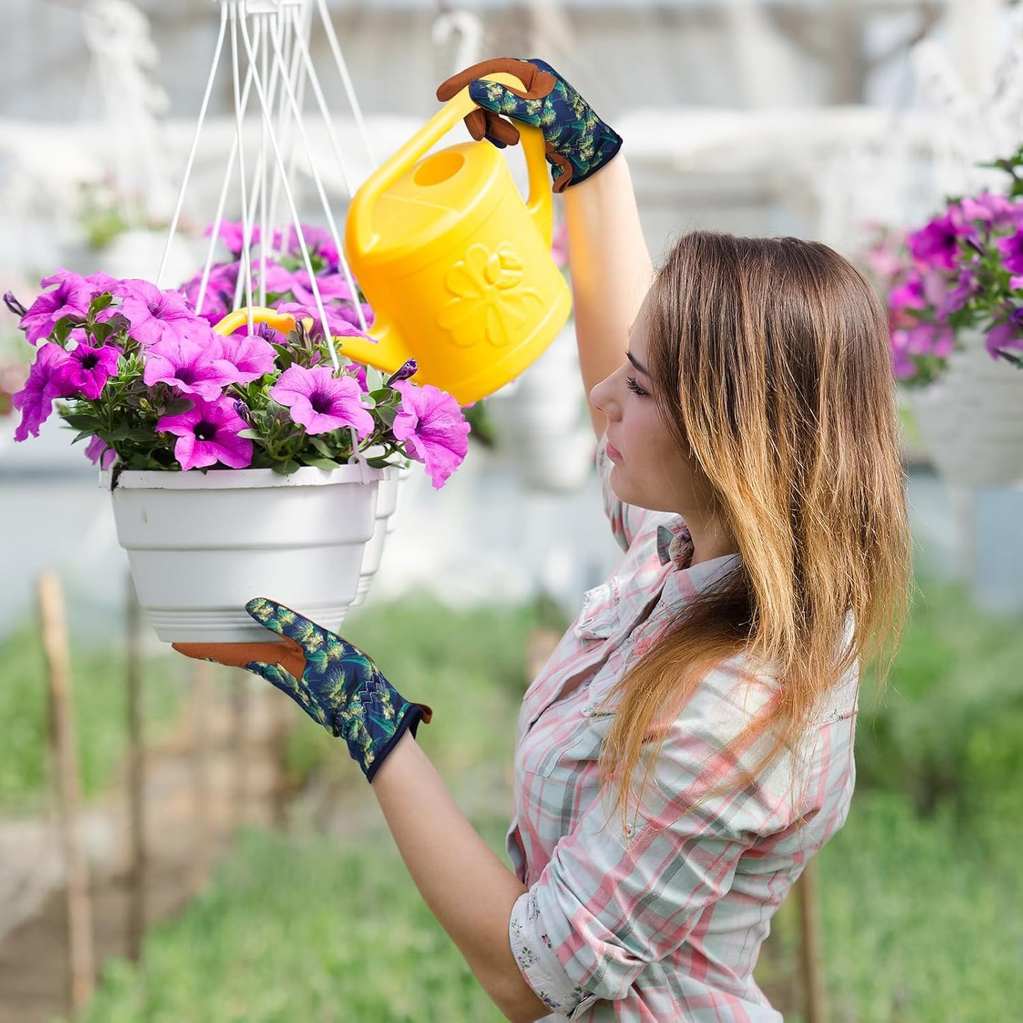 Gardening Gloves for Women, Leather Garden Gloves