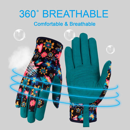 Gardening Gloves for Women, Leather Garden Gloves