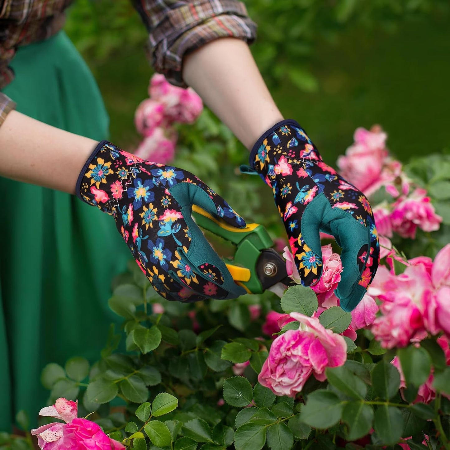 Gardening Gloves for Women, Leather Garden Gloves