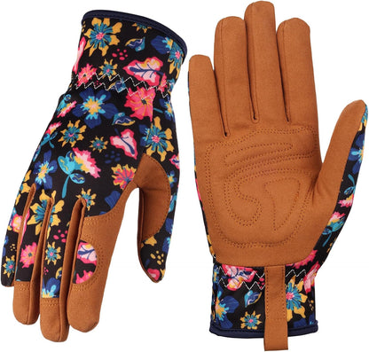 Gardening Gloves for Women, Leather Garden Gloves