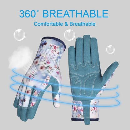 Gardening Gloves for Women, Leather Garden Gloves