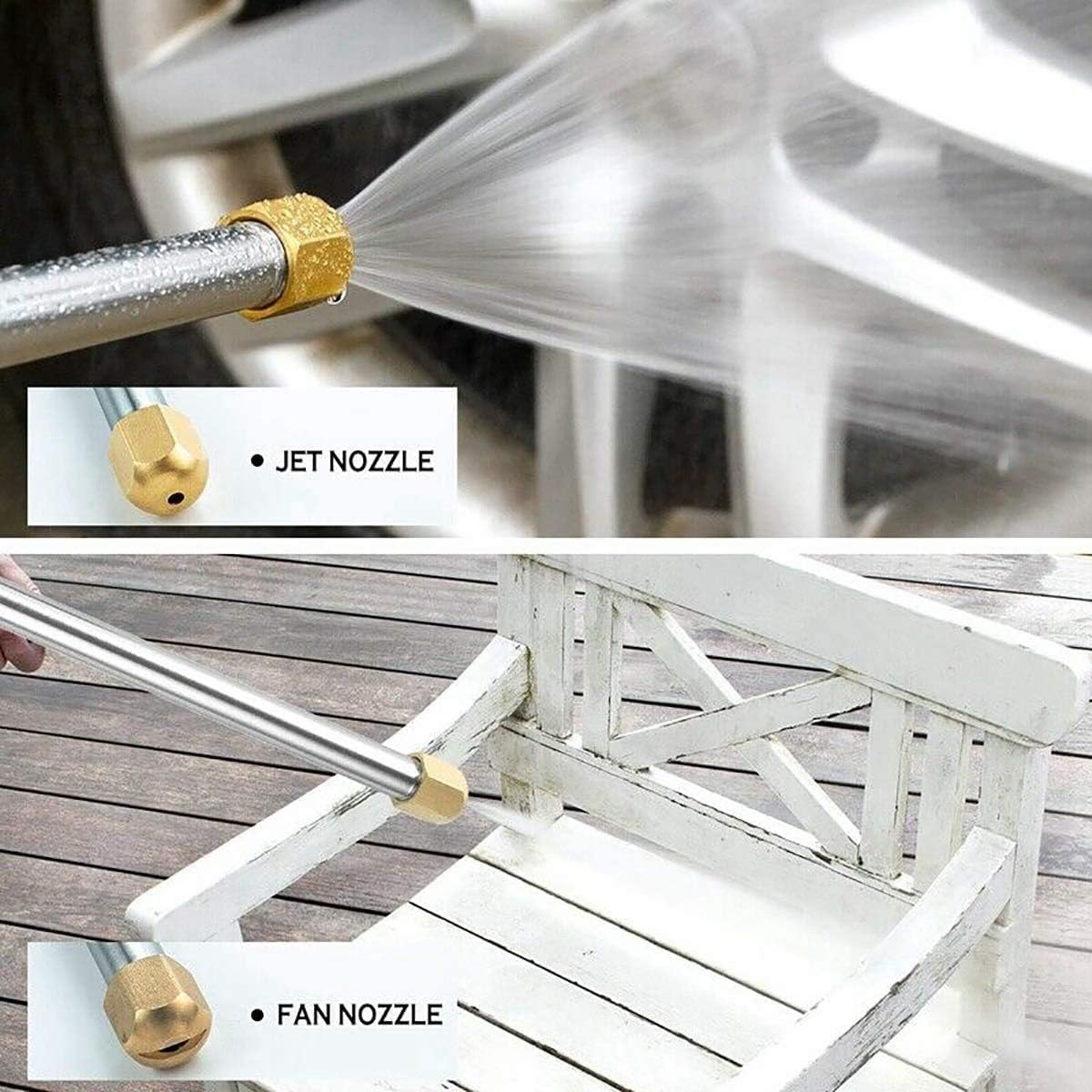 High Pressure Power Washer Attachment Hose Nozzle Wand Lance