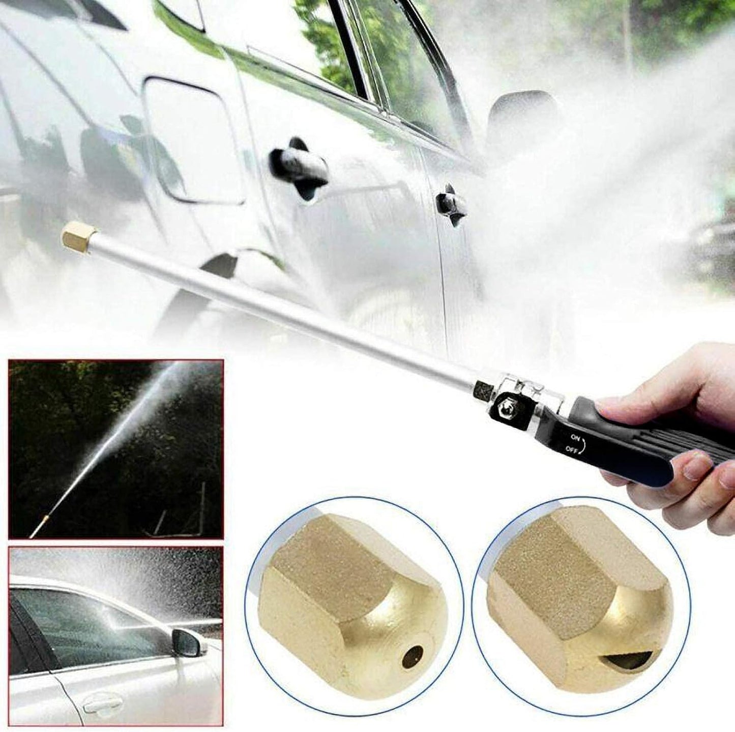 High Pressure Power Washer Attachment Hose Nozzle Wand Lance
