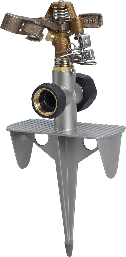 Brass Impact Sprinkler, Zinc Spike Base, Adjustable - 56946