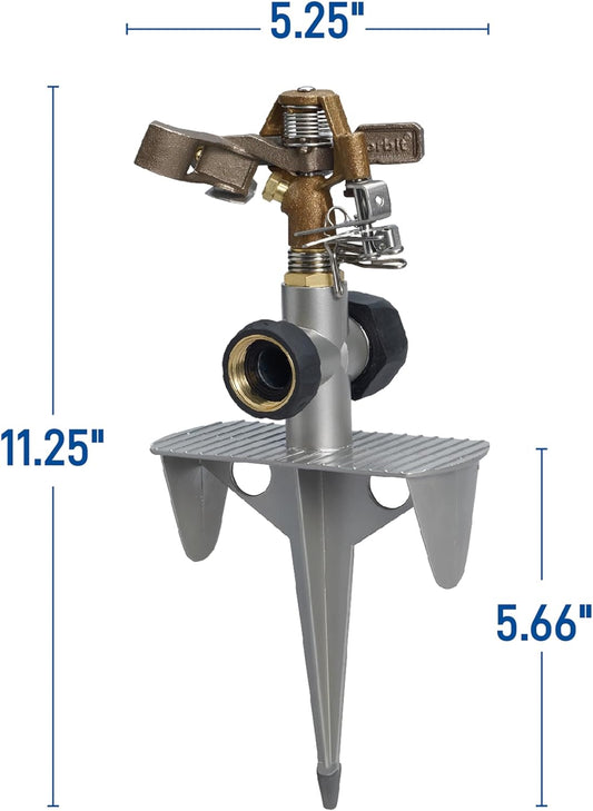 Brass Impact Sprinkler, Zinc Spike Base, Adjustable - 56946