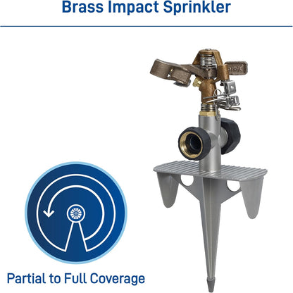 Brass Impact Sprinkler, Zinc Spike Base, Adjustable - 56946