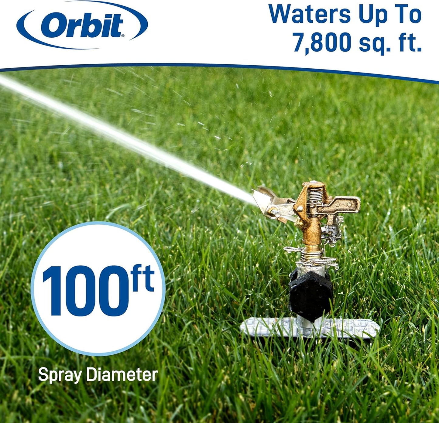 Brass Impact Sprinkler, Zinc Spike Base, Adjustable - 56946
