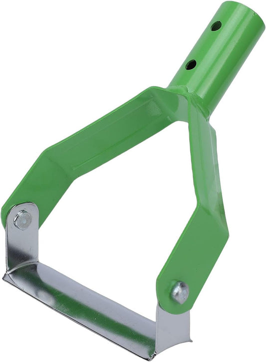 Mini Stirrup Hoe Hollow Trapezoidal Head Hand Forged Carbon Steel for Weeding Loosening Soil Digging Planting Cultivating Flowers Vegetables with Lightweight Compact Design (Green)