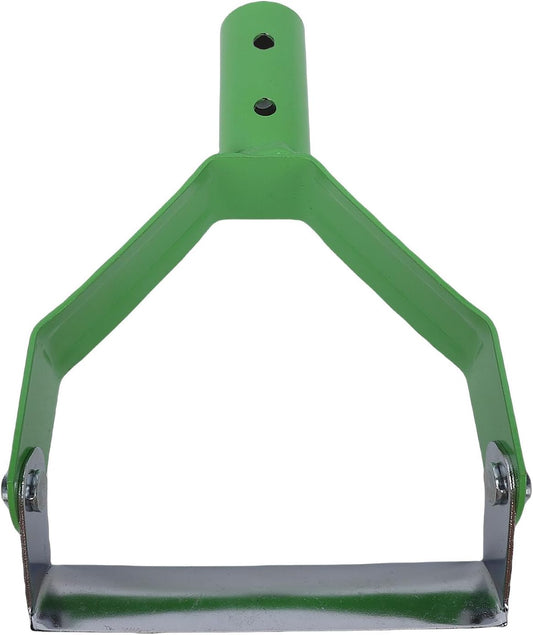 Mini Stirrup Hoe Hollow Trapezoidal Head Hand Forged Carbon Steel for Weeding Loosening Soil Digging Planting Cultivating Flowers Vegetables with Lightweight Compact Design (Green)