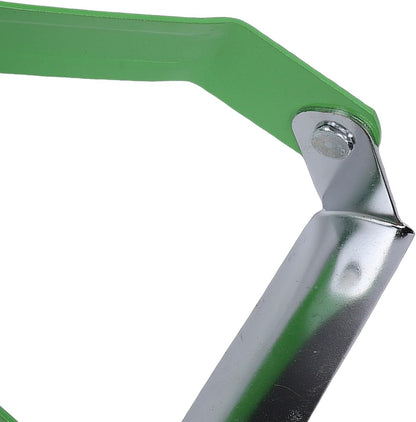 Mini Stirrup Hoe Hollow Trapezoidal Head Hand Forged Carbon Steel for Weeding Loosening Soil Digging Planting Cultivating Flowers Vegetables with Lightweight Compact Design (Green)