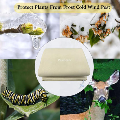 Plant Covers Freeze Protection 2.8oz 3 Packs 45"x40" Winter Tree Covers Frost Blankets for Outdoor Plants with Zipper Drawstring- Frost Cold Pest Protection for Shrubs Fruit Tree