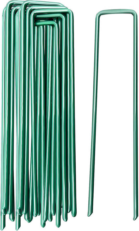 Garden Stakes Ground Staples Landscape Securing Anchor Pegs Gardening Pins Spikes for Lawn Farm Weed Barrier Grass Fabric 10 PCS