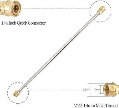 High Pressure Washer Gun with Replacement Wand Extension, Power Washer Gun, M22-14 Fitting, 5 Nozzle Tips, 42 Inch, 4000 PSI