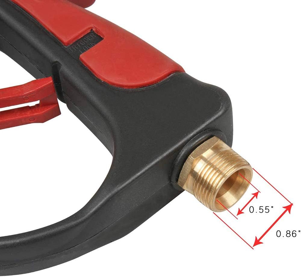 High Pressure Washer Gun with Replacement Wand Extension, Power Washer Gun, M22-14 Fitting, 5 Nozzle Tips, 42 Inch, 4000 PSI