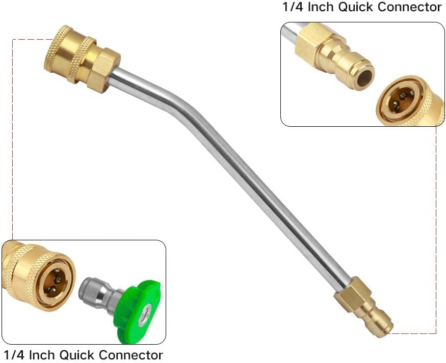 High Pressure Washer Gun with Replacement Wand Extension, Power Washer Gun, M22-14 Fitting, 5 Nozzle Tips, 42 Inch, 4000 PSI