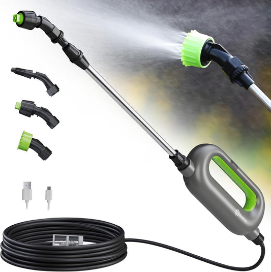 Battery Powered Sprayer Wand, Garden Electric Sprayer 24.5" Telescopic Wand