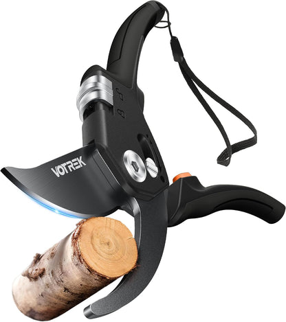 Pruning Shears, Patented Stepless Handle Opening for All Hand Size