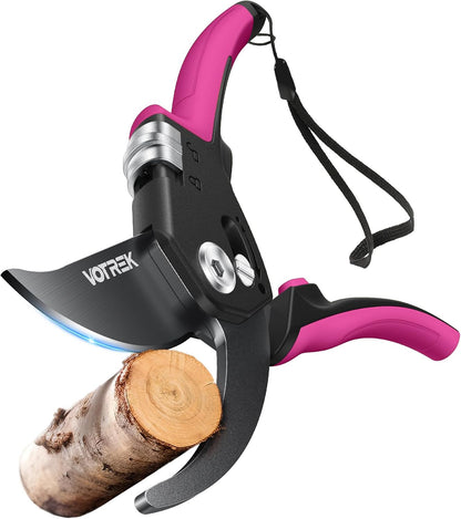 Pruning Shears, Patented Stepless Handle Opening for All Hand Size