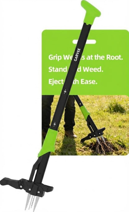 Weed Puller Tool with Long Handle 40 Inch, Stand Up Weeder with Foot Pedal & Quick-Eject, Heavy Duty 4-Claw Weeding Tool for Garden, Lightweight Aluminum Weed Remover, No Bending Root Pulle