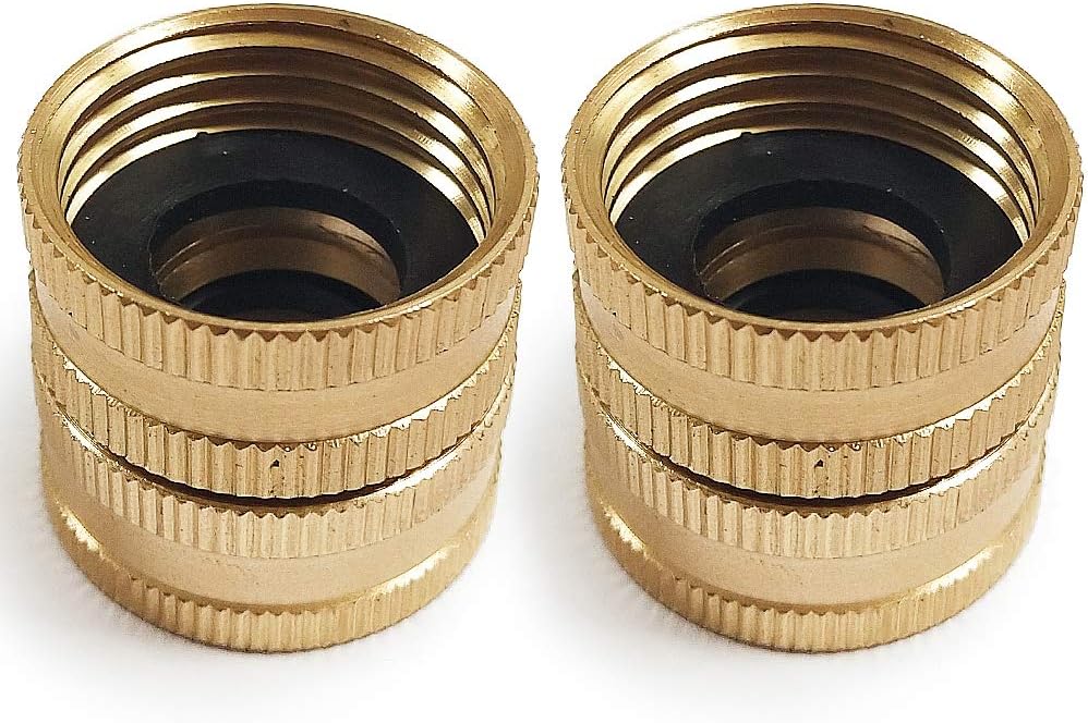 3/4" Female to Female Garden Hose Adapter, 2 Pack