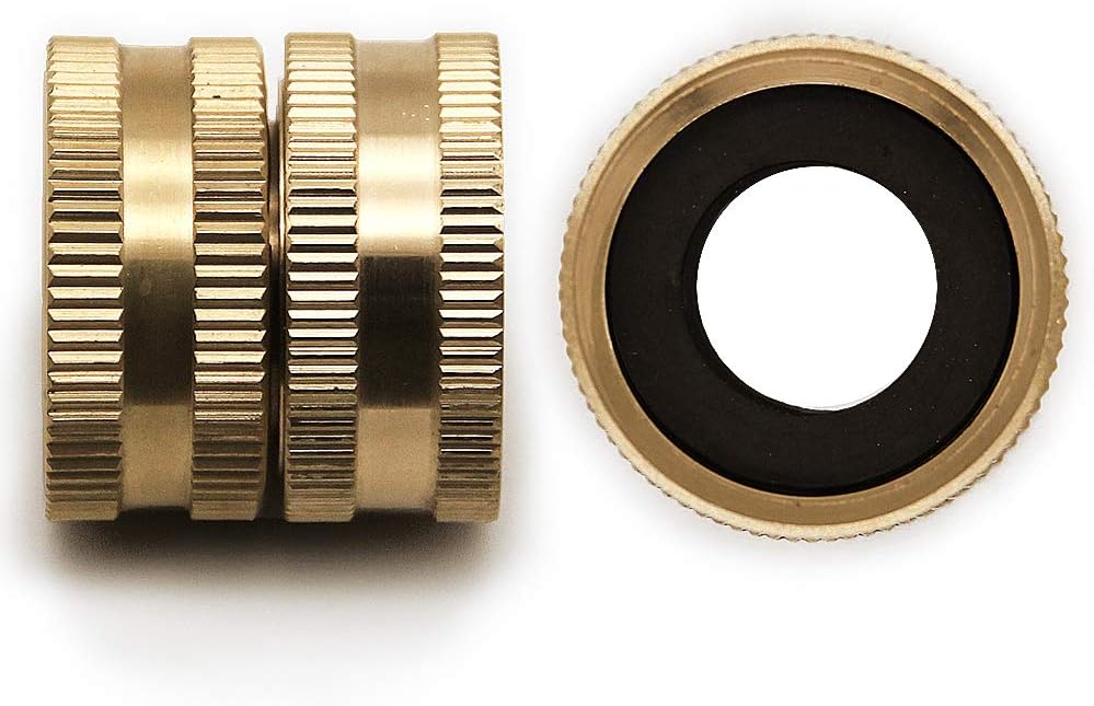 3/4" Female to Female Garden Hose Adapter, 2 Pack
