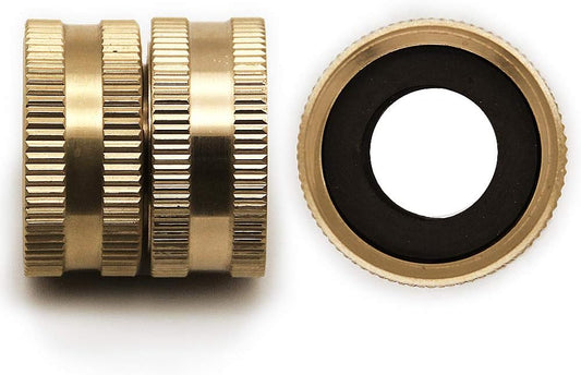 3/4" Female to Female Garden Hose Adapter, 2 Pack