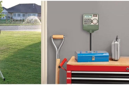 57594 Easy Dial 4-Station Indoor Sprinkler Controller, Green