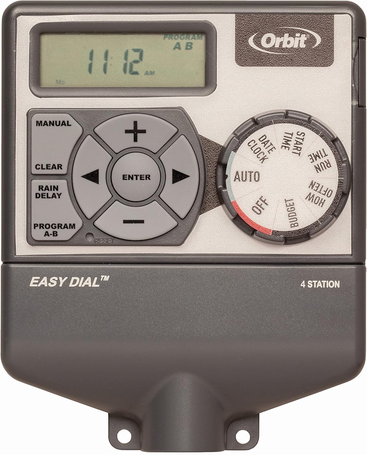 57594 Easy Dial 4-Station Indoor Sprinkler Controller, Green
