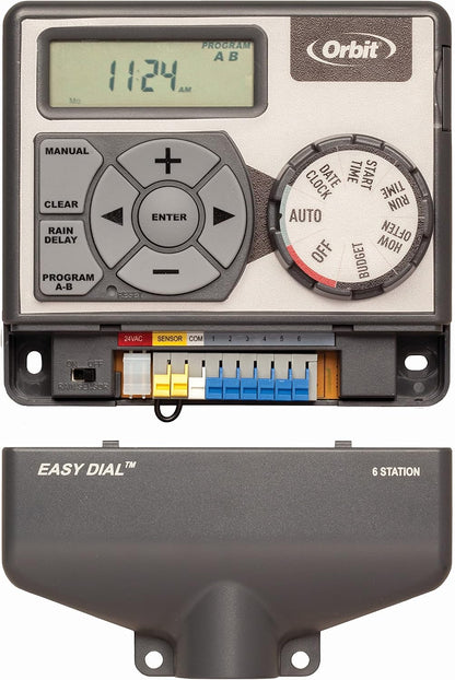 57594 Easy Dial 4-Station Indoor Sprinkler Controller, Green