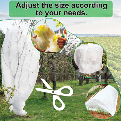 Plant Covers Freeze Protection 10FT×50FT, 1.06 oz/yd² Floating Row Covers for Garden Beds Pest/Sun Protection, Frost Cloths for Outdoor Plants for Vegetables Flowers Fruits Winter Protection