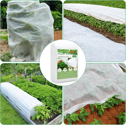 Plant Covers Freeze Protection 10FT×50FT, 1.06 oz/yd² Floating Row Covers for Garden Beds Pest/Sun Protection, Frost Cloths for Outdoor Plants for Vegetables Flowers Fruits Winter Protection