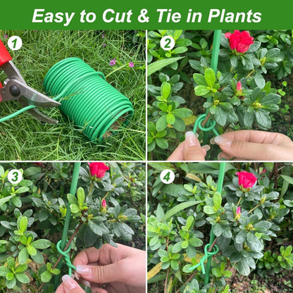 Plant Ties, 65.6ft 3.5mm Soft Garden Wire for Climbing Plants