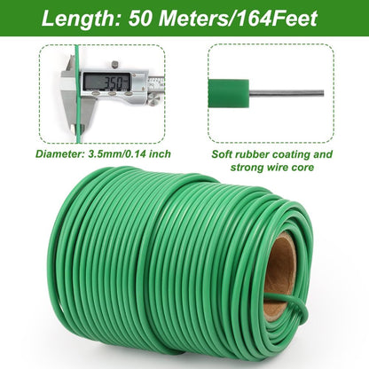 Plant Ties, 65.6ft 3.5mm Soft Garden Wire for Climbing Plants