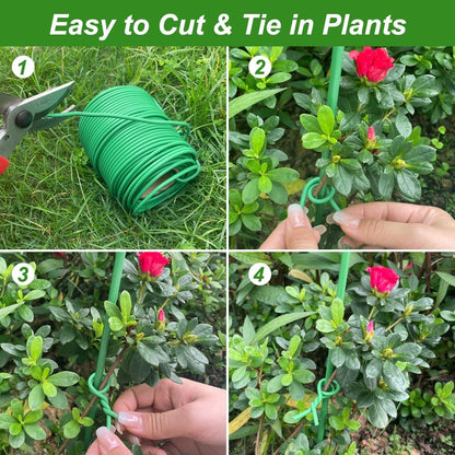 Plant Ties, 65.6ft 3.5mm Soft Garden Wire for Climbing Plants